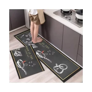 Eco friendly Polyester Kitchen Rugs and Mats Anti Fatigue Non Slip Washable