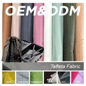 Eco friendly Polyester Plaids Lining Ripstop Recycled Taffeta Fabrics