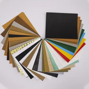 Eco-friendly Recyclable Waterproof Embossed PU Leather Roll Washable Crafts Accessories Woven Kraft Tex Paper Fabric
