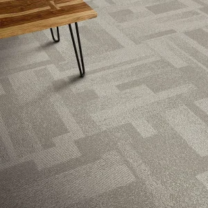 Eco friendly Residential Commercial Square Carpet Tiles Loop Pile Modern Nylon Stain Resistant Non Slip Low Pile Flooring