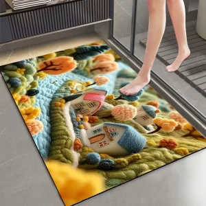 Eco friendly Soft Absorbent Bath Mat Diatom Mud Bathroom Rug
