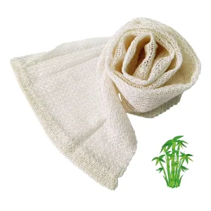 Eco-friendly Soft Exfoliating Natural Bamboo Fiber Cotton Body Back Scrubber Exfoliator Korean Japanese Durable Body Wash Towel