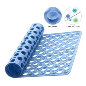 Eco friendly TPE Rubber Bath Room Floor Anti slip Mat Shower Solid Massage 75x43cm Classic Design Certified