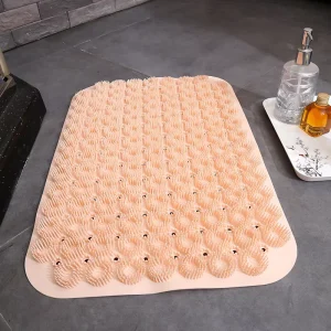 Eco friendly TPE Square Japanese Style Bathroom Non slip Anti fall Massage Foot Pad Bath Mat for Shower Room