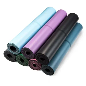 Eco friendly Travel Training Pilates Exercise Fitness Customized Logo Non slip Natural Rubber Pu Yoga Mats