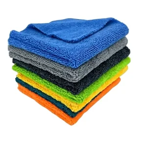 Edge cut Microfiber Car Cleaning Towel Crystal Coating Waxing Polishing Edgeless Hot cut Edges High Low Pile 40x40cm Thickened