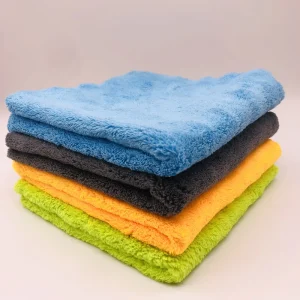 Edgeless 400-800gsm 40*40cm Microfibre Car Care Drying Towel Custom Size Coral Fleece Microfiber Car Cleaning Towel