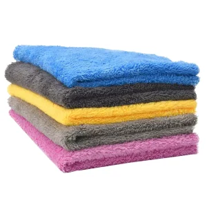 Edgeless Coral Fleece 500gsm Microfiber Towels for Cars Plush Quick Drying Towel Absorbent Microfiber Car Wash Towel