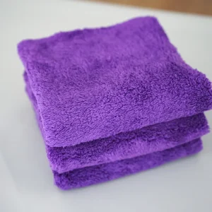 Edgeless Coral Fleece Microfiber Car Wash Towels 550gsm Super Absorbent Double Drying Quick Dry Auto Detailing Knitted