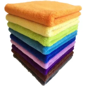 Edgeless Coral Fleece Microfiber Car Wash Towels 550gsm Super Absorbent Double Drying Quick Dry Auto Detailing Knitted