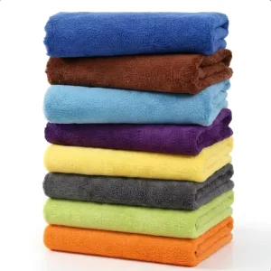 Edgeless Coral Fleece Microfiber Towel Ultra Soft Buffing Cloth for Waxing and Polishing Lint Free Car Care Rag