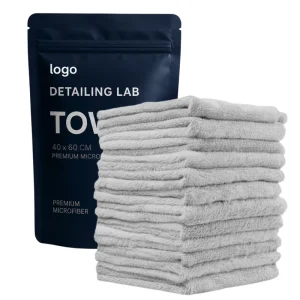 Edgeless Detailing Towel 40x40cm 380GSM Premium Microfiber Car Care Towel 70/30 Blend Car Drying Towel