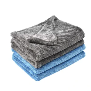 Edgeless Microfiber 1200gsm Quick Dry Knitted Wash Car Care Detailing Auto Cloth Cleaning Twisted Loop Drying Towels