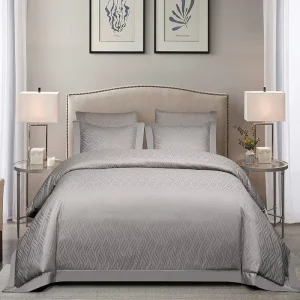 Edward Bedding Set 100% Cotton Jacquard Duvet Cover Breathable 200TC Bed Sheet Set