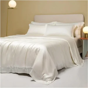Egyptian Cotton 40 Count All-Season Lightweight Bedding Set Solid Color Hotel Style Home Textile Ultra Soft Duvet Cover