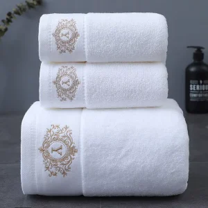 Egyptian Plush White 100% Genuine Turkish Cotton Towel Luxury Hotel Bath Set
