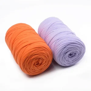 Elastic 100% Polyester Fabric Cloth T Shirt Yarn Premium Spaghetti Yarn for Hand DIY Bag Blanket Cushion Crocheting Projects