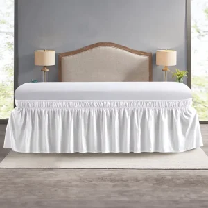 Elastic Bed Ruffles Bed Skirt Soft Comfortable Wrap Around Fade Resistant Bed Cover Without Surface Couvre Lit