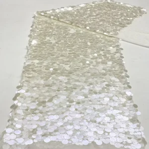 Elastic Mesh 9+12+18mm Sequin Embroidery Women’s Skirt Evening Dress Fashion Dress Shoe Bag Hat Bead Fabric