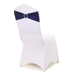 Elastic Spandex Stretch Chair Sashes Bows with Buckle Slider Decorative Chair Cover Bands Ties Wedding Parties Banquets Home Use