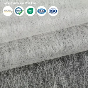 Elastic White Eva Hot Melt Adhesive Web Low Temp Fusible Bonding Webbing