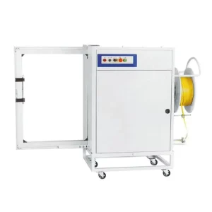 Electric Automatic PP Tape Strapping Machine with Motor for Plastic Cartons and Textiles Packaging