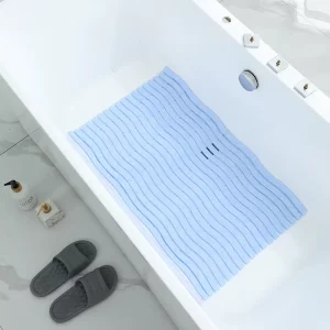 Electric Bathtub Bubble Massage Mat Super Absorbent Bath Mat Quick Drying Bathroom Rug Machine Washable Nonslip Bathtub Mat