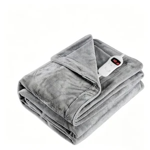 Electric Blanket 160x130cm 120W 10 Adjustable Temperature Levels Removable LED Controller 1 10Hours Autooff Heated Throw Blanket