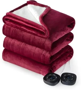 Electric Blanket King Size with 10 Heat Settings 8 Hrs Timer Auto Shut Off