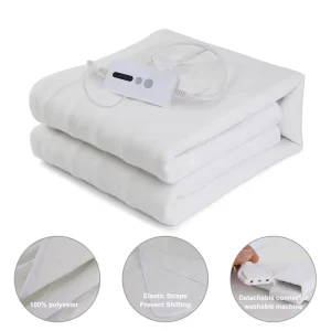 Electric Blanket New Design Polyester Wool Velvet Electric Heated Underblanket Heater Bed Warmer