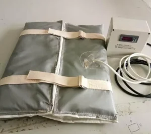 Electric Ceramic Fiber Silver/Grey Two-Sided Coated High-Temperature Resistant Industrial Heating Jacket/Heated Blanket Accurate