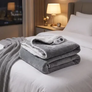 Electric Flannel Heated Thermal Quilted 3 Heat Levels Machine Washable American Style Winter Warming Four Seasons Blanket
