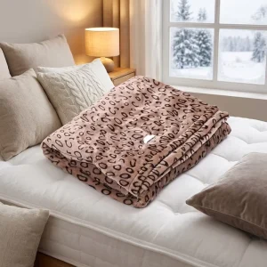 Electric Flannel Heating Blanket Portable Washable Overheat Protection for Home Office Bedroom & Living Room