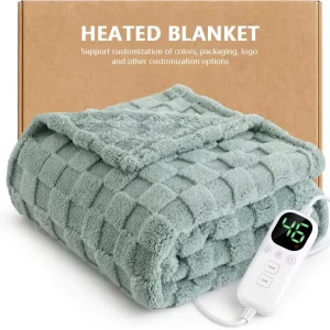 Electric Heated Blanket Heated Throw Blanket Flannel Fleece Washable Soft Warm Blanket for Home Winter OEM ODM