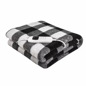 Electric Heated Blanket Sherpa Coral Fleece Waterproof Remote Control 160x130cm Winter Warmth Bedroom Use Household