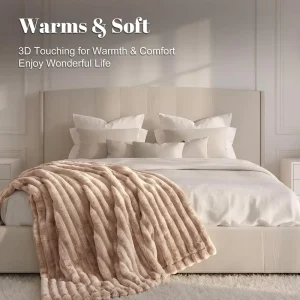 Electric Heated Blanket Soft Faux Fur Plush Temperature Control Auto Shut Off Washable Heated Blanket OEM ODM Supplier