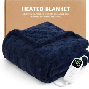 Electric Heated Blanket Throw Soft Flannel Fleece Washable Warm Winter Blanket for Bedroom OEM ODM Factory