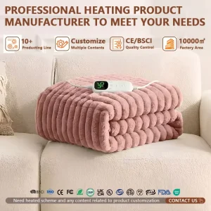 Electric Heated Blanket for Winter Use with Temperature Control and Auto Shut Off Supplier
