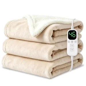 Electric Heated Throw Blanket Premium Flannel Fleece Washable Blanket with Multiple Heat Levels for Home Office Winter Warmth