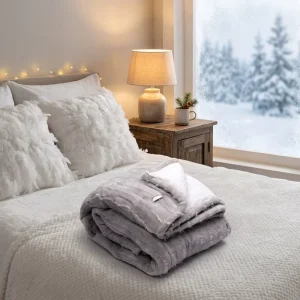 Electric Heating Blanket Soft Flannel Washable Winter PTC 10 Level Rapid Heating Overheat Protection Remote Controlled