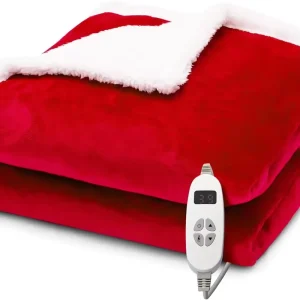Electric Over Blanket 10 heat setings 1 9h automatic timer Flannel fleece overheating production 120W