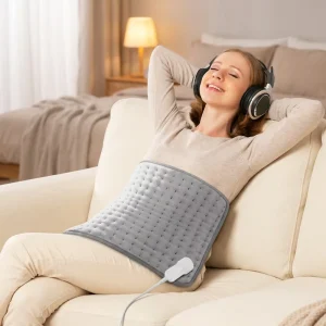 Electric Power Source 100% Organic Cotton Weighted Therapeutic Heating Blanket for Fatigue Relief