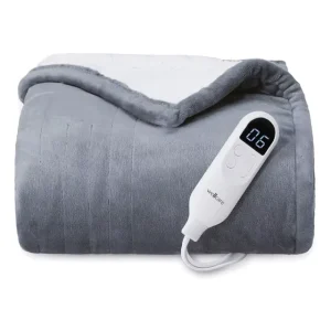 Electric Quilted Blanket with 6 Heat Settings Therapeutic Heated Blanket for Home and Hospital Use
