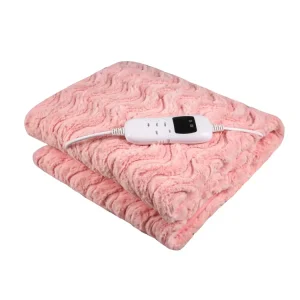 Electric Rechargeable Polyester Fleece Heated Blanket with Remote Control Waterproof King Size for Household Use