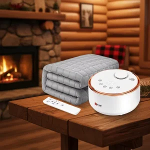 Electric Throw 4 Season Flame Retardant Knitted 100% Polyester Washable Temperature Control Water Heating Blanket Anti Dry