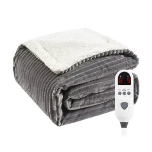 Electric Throw Blanket 9 Adjustable Temperature Machine Washable with Heating Wire for Winter Household Use