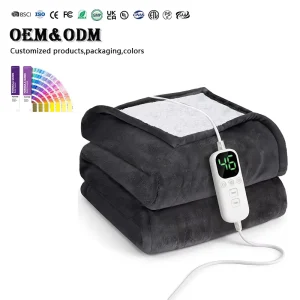 Electric Throw Blanket Fast Heating Soft Sherpa Faux Fur Washable Timer Temperature Control Sofa Bed Winter Use