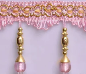 Electroplated Bead Lace Curtain Light Bulb Inspired Home Textile Accessory Elegant Trimming for Interior Decor