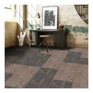 Elegance Plain Office Waterproof Carpet Tiles Self adhesive Puzzle Carpet Tiles 3ft X 3 ft for Movie House