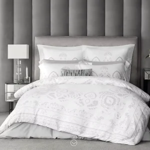 Elegant Classic Solid Color Bedding Set Tailored Design with Piping Pillowcase Solid Back Duvet Cover and Bedsheet